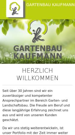 Vorschau der mobilen Webseite www.gartenbaukaufmann.de, Gartenbau Johannes Kaufmann