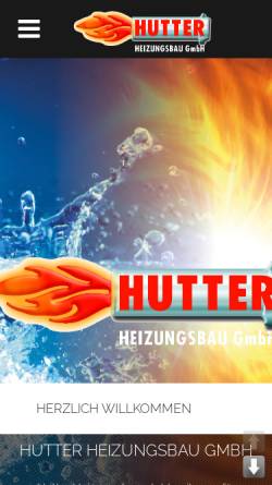 Vorschau der mobilen Webseite www.hutter-heizungsbau.de, Hutter Heizungsbau GmbH