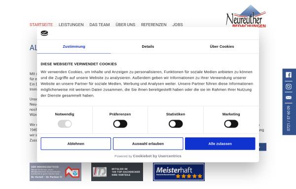 Vorschau von www.neureuther-gmbh.de, Neureuther GmbH