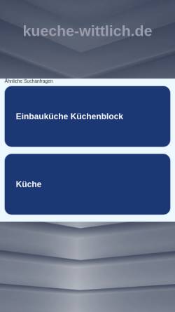 Vorschau der mobilen Webseite www.kueche-wittlich.de, Küche und Co. Manfred Karges