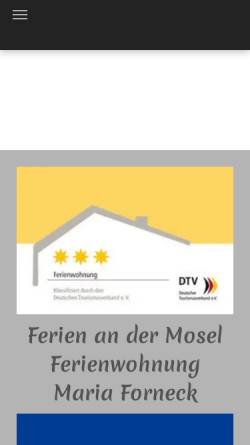 Vorschau der mobilen Webseite www.ferienwohnung-forneck.de, Ferienwohnung Forneck