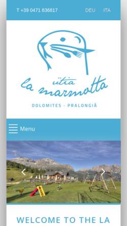 Vorschau der mobilen Webseite lamarmotta.com, La Marmotta Hütte