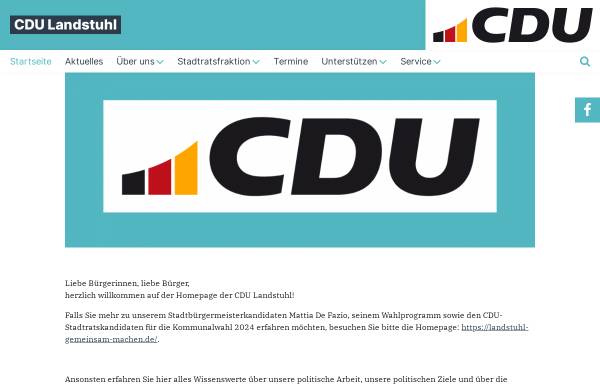 Vorschau von www.cdu-landstuhl.de, CDU-Stadtverband Landstuhl