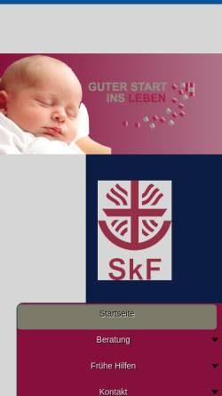 Vorschau der mobilen Webseite www.skf-landstuhl.de, Schwangeren und Familienberatungsstelle - Sozialdienst katholischer Frauen Landstuhl