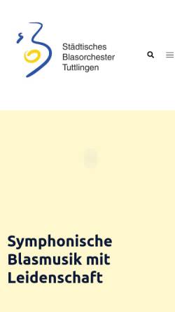 Vorschau der mobilen Webseite www.sbo-tuttlingen.de, Städtisches Blasorchester Tuttlingen e.V.