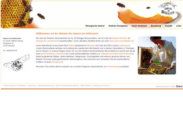 Vorschau von www.biohonig-werratal.de, Imkerei am Heldrastein, Kerstin Walther-Hellwig