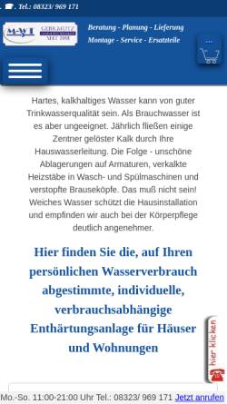Vorschau der mobilen Webseite m-wt.de, Wassertechnik Mario Mutz