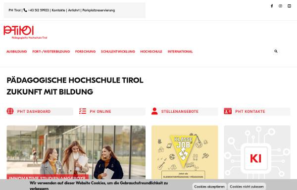 Vorschau von www.ph-tirol.ac.at, Pädagogische Hochschule Tirol