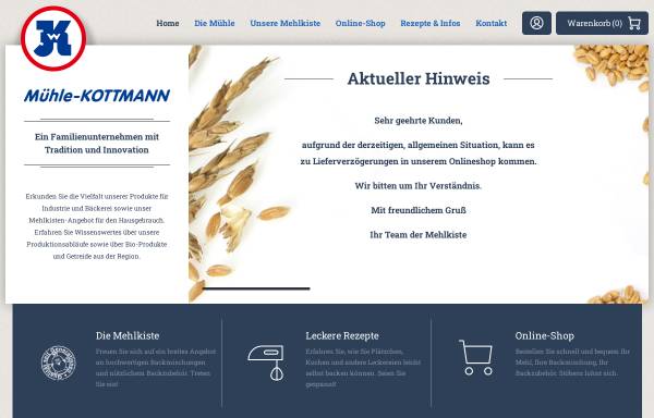 Vorschau von www.muehle-kottmann.de, Mühle Kottmann