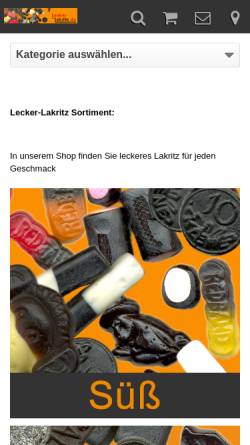 Vorschau der mobilen Webseite www.lecker-lakritz.de, Lecker Lakritz, Menno Rijst