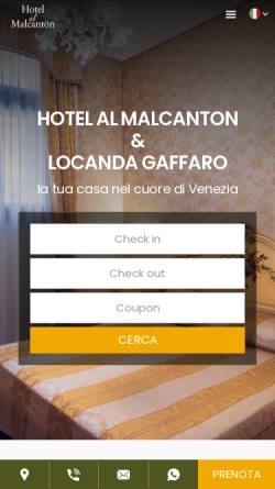 Vorschau der mobilen Webseite www.gaffaro.com, Locanda Gaffaro Gasthaus