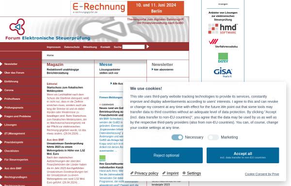 Vorschau von www.elektronische-steuerpruefung.de, Forum elektronische Steuerprüfung