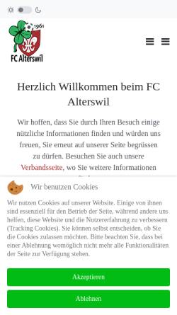 Vorschau der mobilen Webseite www.fcalterswil.ch, Fussballclub Alterswil
