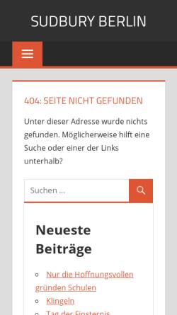 Vorschau der mobilen Webseite www.sudbury-berlin.de, Sudbury-Schule Berlin-Brandenburg