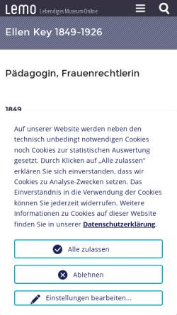 Vorschau der mobilen Webseite www.dhm.de, LeMo: Lebendiges virtuelles Museum Online