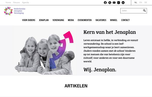 Vorschau von www.jenaplan.nl, Nederlandse Jenaplanvereniging (NJPV)