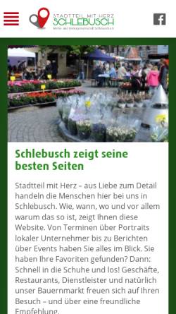 Vorschau der mobilen Webseite www.schlebusch-online.net, Werbe- und Fördergemeinschaft Schlebusch e.V.