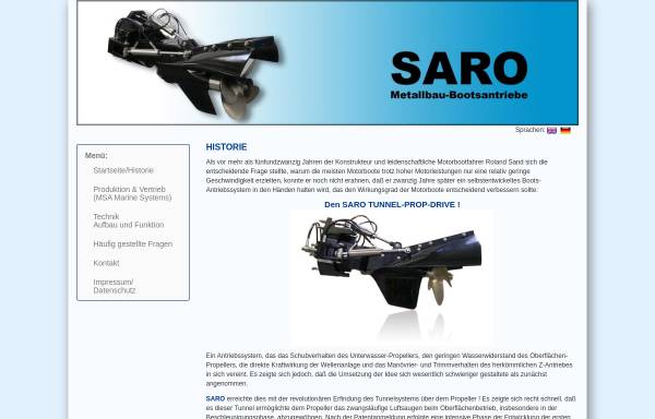 Vorschau von www.saro-bootsantriebe.de, Saro