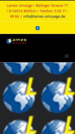 Vorschau der mobilen Webseite www.lames-umzuege.de, Lames-Umzüge