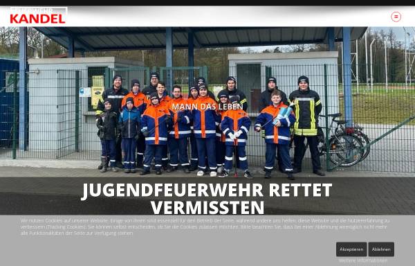 Vorschau von www.feuerwehr-kandel.de, Freiwillige Feuerwehr Kandel
