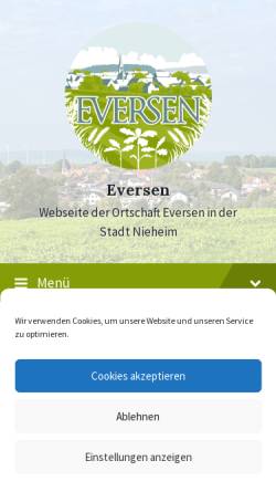 Vorschau der mobilen Webseite www.nieheim-eversen.de, Nieheim-Eversen