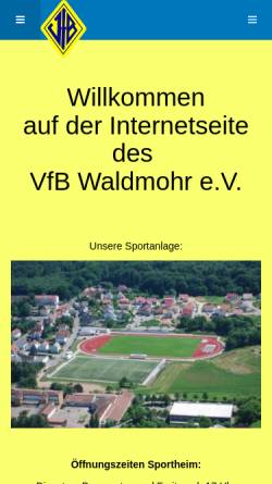 Vorschau der mobilen Webseite www.vfb-waldmohr.org, VfB Waldmohr