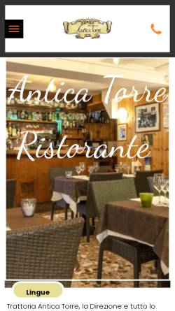 Vorschau der mobilen Webseite www.anticatorrerestaurant.com, Antica Torre