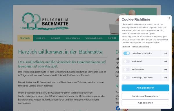 Vorschau von www.ph-bachmatte.ch, Alters- und Pflegeheim Bachmatte