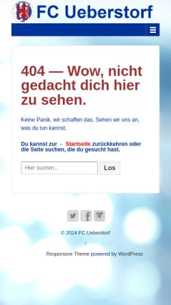 Vorschau der mobilen Webseite www.fcueberstorf.ch, Fussballclub Überstorf