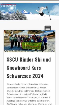 Vorschau der mobilen Webseite www.sscu.ch, Ski & Snowboard Club Überstorf