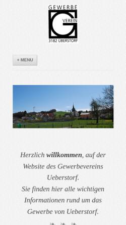 Vorschau der mobilen Webseite www.gewerbe-ueberstorf.ch, Gewerbeverein Ueberstorf