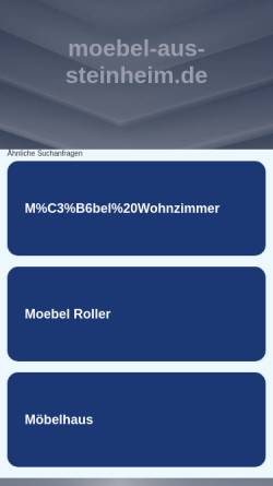 Vorschau der mobilen Webseite www.moebel-aus-steinheim.de, Steinheimer Möbelmanufaktur GmbH & Co. KG