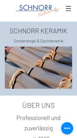 Vorschau der mobilen Webseite schnorr-keramik.de, Schnorr Keramik