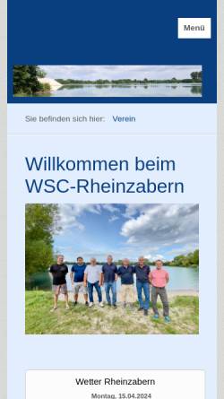 Vorschau der mobilen Webseite www.wsc-rheinzabern.de, Wassersportclub Rheinzabern e.V.