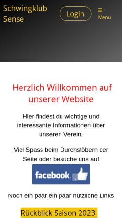 Vorschau der mobilen Webseite www.schwingklubsense.ch, Schwingklub Sense