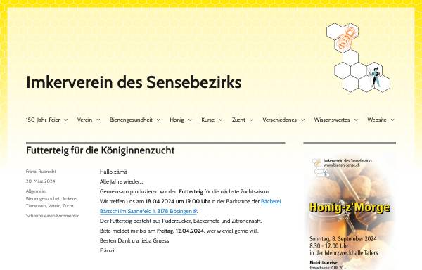 Vorschau von www.bienen-sense.ch, Imkerverein des Sensebezirks