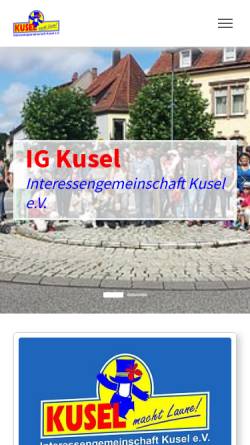 Vorschau der mobilen Webseite ig-kusel.de, Interessengemeinschaft Kusel