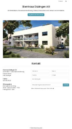 Vorschau der mobilen Webseite www.sternhaus.ch, Sternhaus Düdingen AG