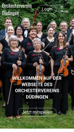 Vorschau der mobilen Webseite www.ovduedingen.ch, Orchesterverein Düdingen