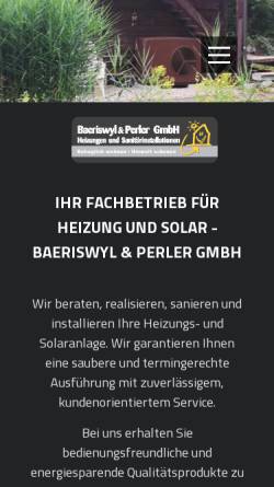 Vorschau der mobilen Webseite www.baeriswyl-perler.ch, Baeriswyl & Peter GmbH