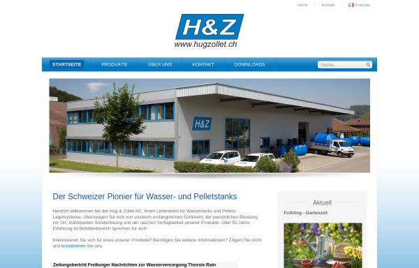 Vorschau von www.hugzollet.ch, Hug & Zollet AG