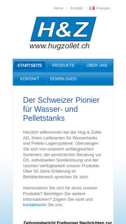 Vorschau der mobilen Webseite www.hugzollet.ch, Hug & Zollet AG