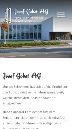 Vorschau der mobilen Webseite www.gobet.ch, Joseph Gobet AG