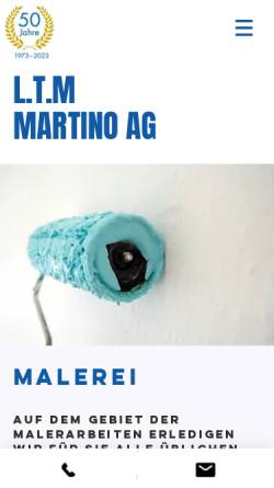 Vorschau der mobilen Webseite www.martinoag.ch, L.T.M. Martino AG