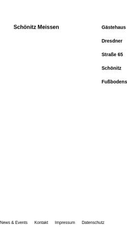 Vorschau der mobilen Webseite www.schoenitz-meissen.de, Pension in Meissen