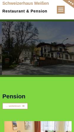 Vorschau der mobilen Webseite www.schweizerhaus-meissen.de, Pension Schweizerhaus