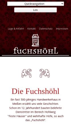 Vorschau der mobilen Webseite www.fuchshoehl.de, Fuchshöhl Meissen