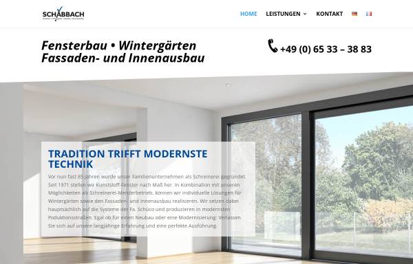 Vorschau von www.schabbach-fensterbau.de, Schabbach Fensterbau