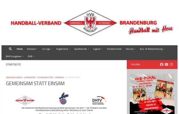 Vorschau von www.hvbrandenburg.de, Handball-Verband Brandenburg e. V.