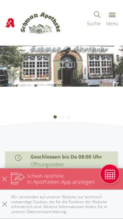 Vorschau der mobilen Webseite www.schwan-apotheke-husum.de, Schwan-Apotheke